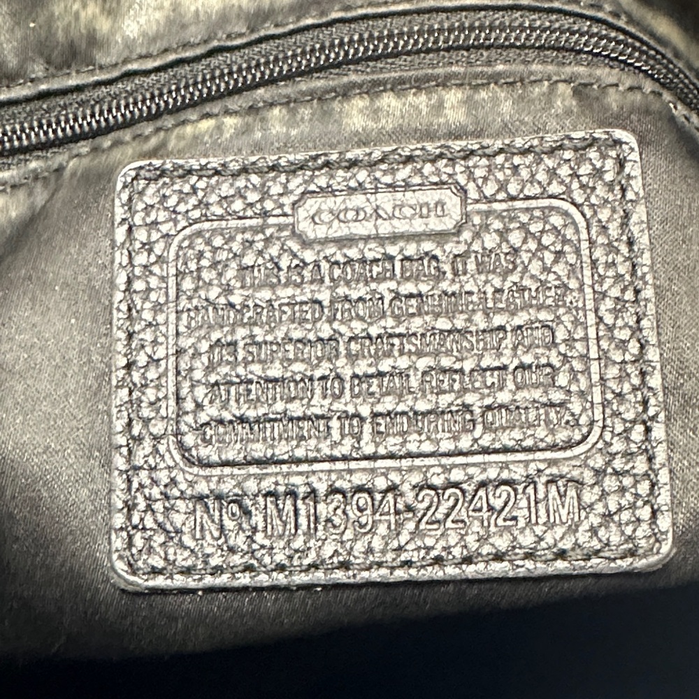 Coach Poppi Perri Black Leather Shoulder Bag - Picture 10 of 11